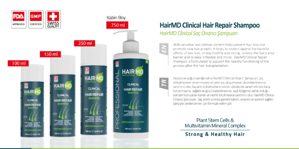 HairMD Clinical Hair Repair Shampoo - HairMD Clinical Saç Onarıcı Şampuan - Image 2